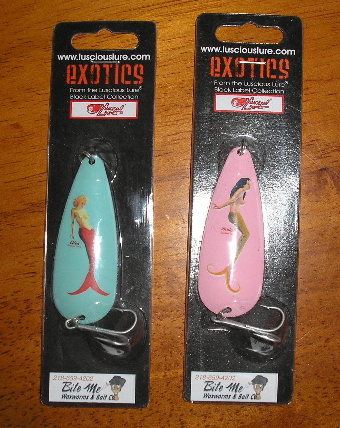 3" MERMAID EXOTIC LURES AQUA BLUE OR PINK